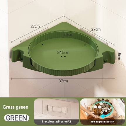 Rotating Corner Rack 🌀 – Kitchen & Bathroom Turntable, 4 Colours