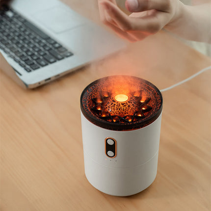 New creative ultrasonic essential oil humidifier volcano aromatherapy machine spray jellyfish air flame humidifier diffuser – Trendy & Practical for Daily Living