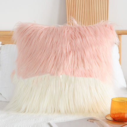 Luxury Faux-Fur Cushion – Gradient Plush Pillow 45x45cm | Ikeame