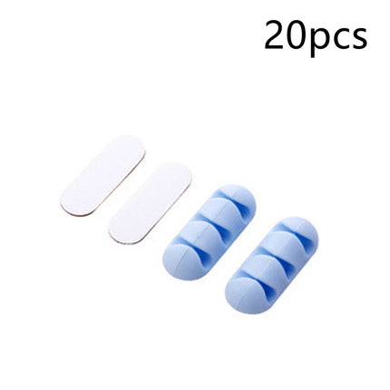 Silicone Cable Clips – Pastel Wire Organiser for Desk