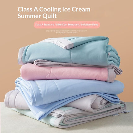 Cooling Ice Silk Quilt | Lightweight Summer Blanket