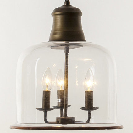 Retro Retro Simple Personality Transparent Glass Chandelier