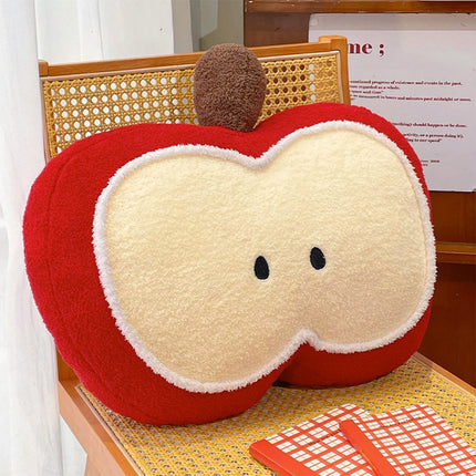 Apple Cushion Plush Support Pillow 50x40cm | Cute & Cosy Home Decor