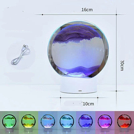Creative 3d quicksand table lamp bedside – Trendy & Practical for Daily Living