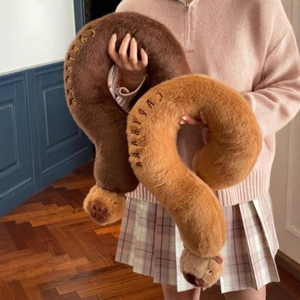 Capybara Plush Pillow | Cute Question Mark Cushion