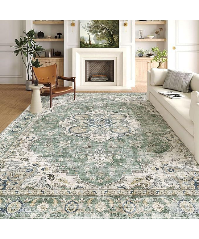 Vintage Persian Velvet Rug | Non-Slip Sofa Throw Carpet