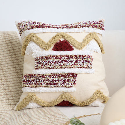 Geometric Art Cushion | Square Throw Pillow for Sofa & Bay Window