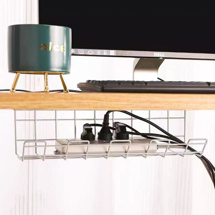 Under Desk Storage Rack Cable Organiser Table Insert Shelf