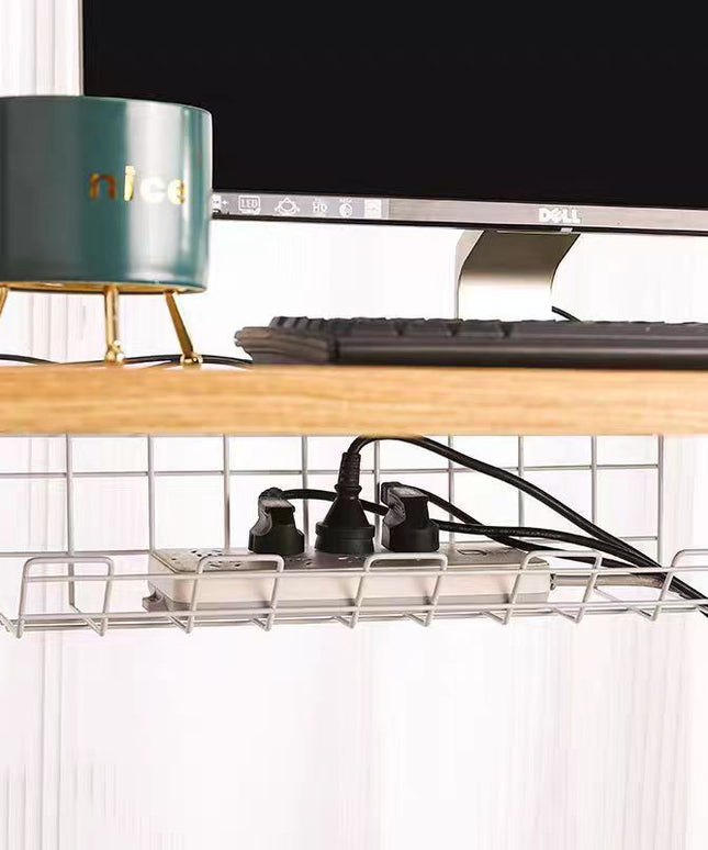Under Desk Storage Rack Cable Organiser Table Insert Shelf