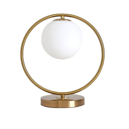 Planet-Inspired Loop & Pendant Table Lamp – Antique Bronze or Black | 30×32cm