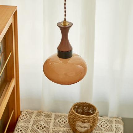 Retro Glass Pendant Light – 30cm Semi-Circular Shade | Ikeame