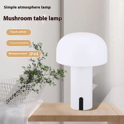 Mushroom LED Bedside Touch Night Light – Rechargeable | Pink, Green, White