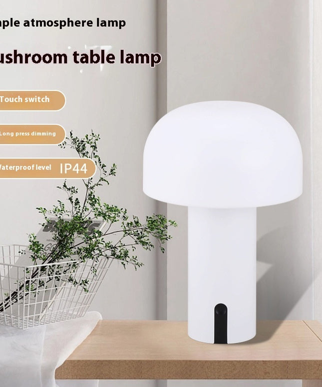 Mushroom LED Bedside Touch Night Light – Rechargeable | Pink, Green, White