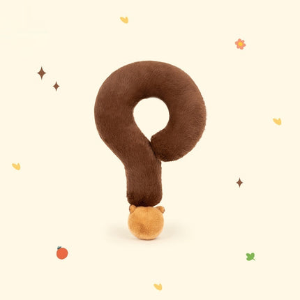 Capybara Plush Pillow | Cute Question Mark Cushion