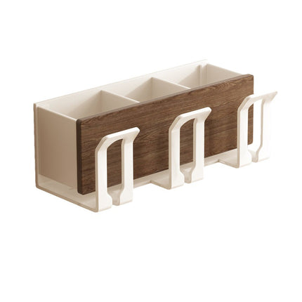 Household Portable Bathroom Walnut Toothbrush Storage Rack