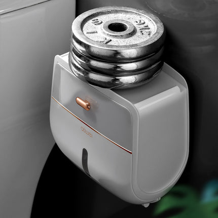 Wall-Mounted Waterproof Toilet Paper Dispenser — Grey or Black