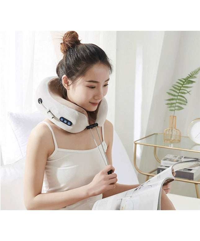 U-Shaped Electric Massage Pillow – Neck & Shoulder Relaxation | Ikeame