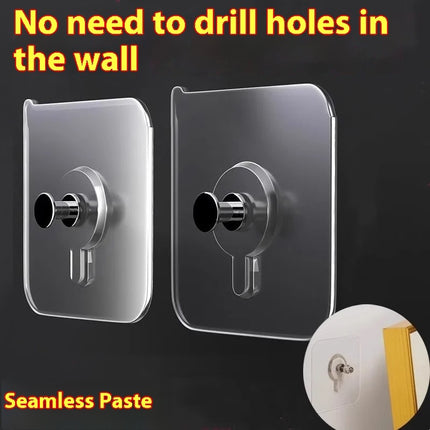 Strong Adhesive Wall Hooks | No-Trace Double Acrylic Hooks – Ikeame