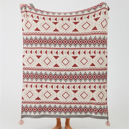 Boho Tassel Blanket | Tribal Shawl Throw