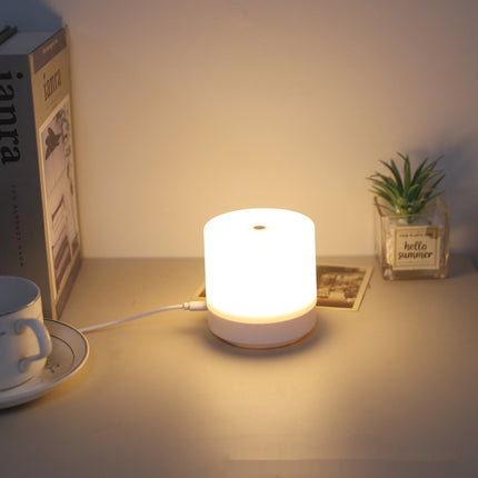 Rechargeable Touch Night Lamp with Remote – Cylindrical Ambience Light (Tricolour, 10 Brightness Levels)