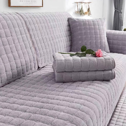 Anti-Slip Sofa Cover | Plush Fleece Couch Protector