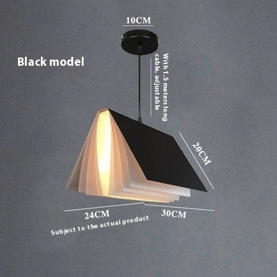 Book-Shaped Pendant Light – Creative Nordic Ceiling Lamp (Multiple Colours & Sizes)