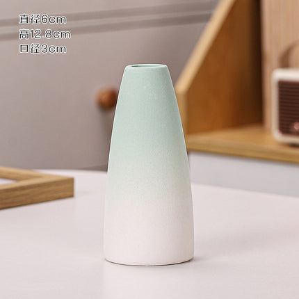 Gradient Macaron Ceramic Vase | Pastel Mini Decorative Vase