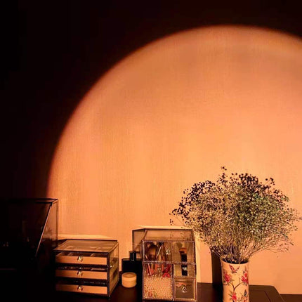 Rechargeable Rainbow Sunset Projection Lamp – Atmosphere Lighting