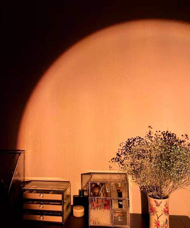 Rechargeable Rainbow Sunset Projection Lamp – Atmosphere Lighting