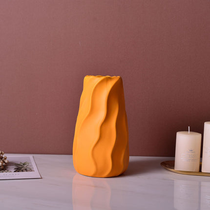 Ceramic Ripple Vase | Modern Coloured Decorative Vase