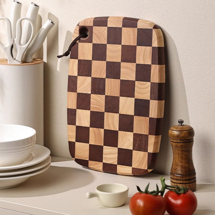 Acacia Chessboard Cutting Board ♟️ – Solid Wood, Large or Small