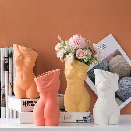 Female Form Ceramic Vase | Sculptural Decorative Home Décor