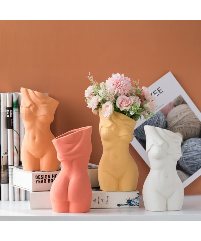 Female Form Ceramic Vase | Sculptural Decorative Home Décor