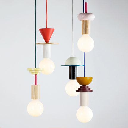 Modern Art Geometric Pendant LED Lights – 8 Designs, Warm or White Light