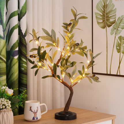 Leaf Tree Decorative LED Lamp – USB or Battery Powered (Warm Light, 4 Styles)