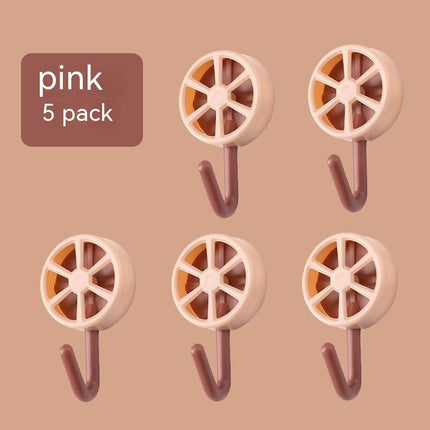 Plastic Kitchen Bathroom Hook Punch-free Hook Power Post Seamless Behind The Door Wall Coat And Hat Hook Self-adhesive Hook