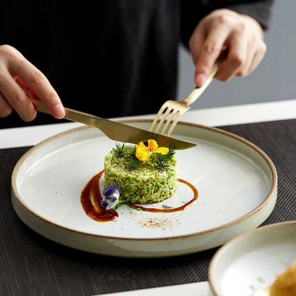 Stoneware Sesame Creative Retro Dinner Plate