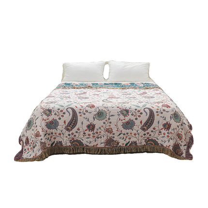 Reversible Cotton Sofa Cover | Paisley Floral Throw