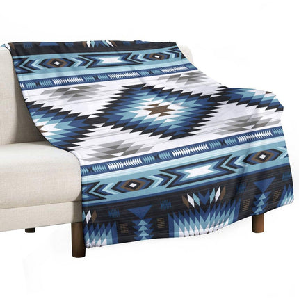 Bohemian Flannel Blanket | Tribal Pattern Cosy Throw