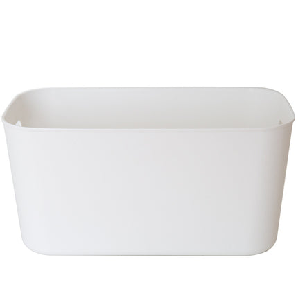 Plastic Storage Basket 🗂️ – Large or Small, White with Handles
