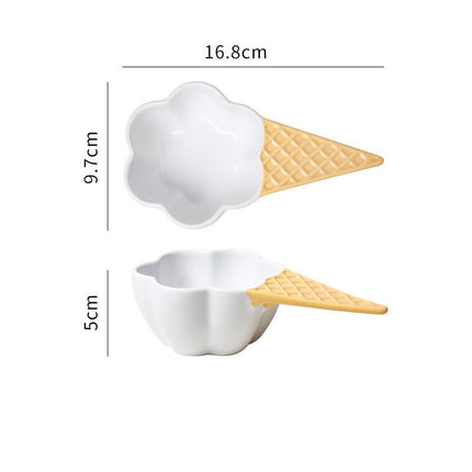 Ice Cream Cone Porcelain Dish 🍦 – 4 Colours