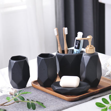 Bathroom Toiletries Set — Matte White or Matte Black