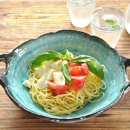 Blue Double Ear Plate Tableware