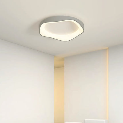 Macaron Ceiling LED Light – Modern Round Wave Design (42cm / 52cm, 3 Colours)