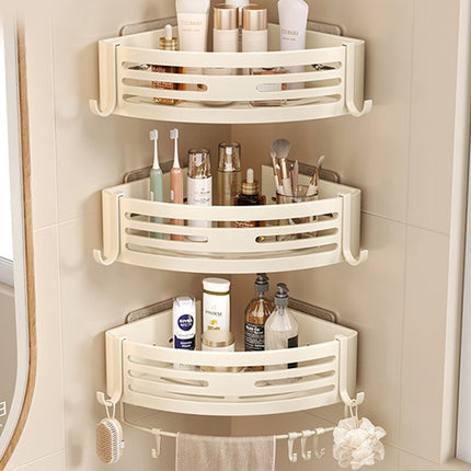 Portable Bathroom Corner Shelf – Raised Aluminium Storage | Ikeame