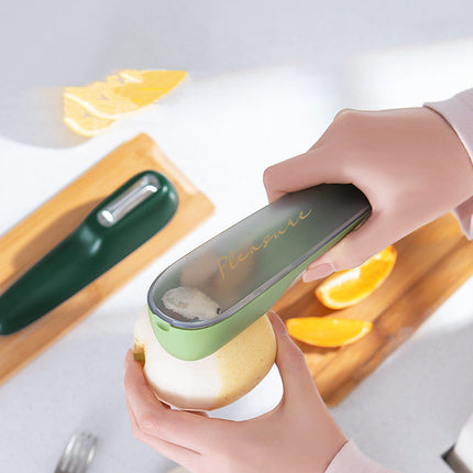 Mess-Free Fruit and Veg Peeler with Peel Collection Box
