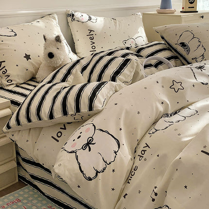 Westie Dog Bedding Set Cotton | Cartoon Terrier Duvet Cover UK