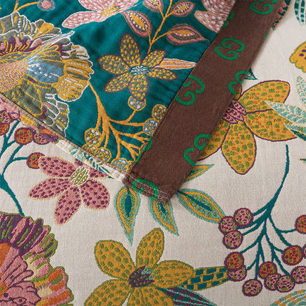 Cotton Gauze Blanket | Floral Lightweight Summer Quilt