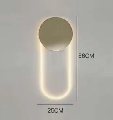 Luxury Gold Wall Lamp – Glass or Acrylic Tube Light for Living & Dining Rooms (56cm / 80cm)