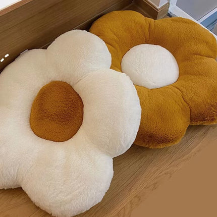 Plush Flower-Shaped Cushion